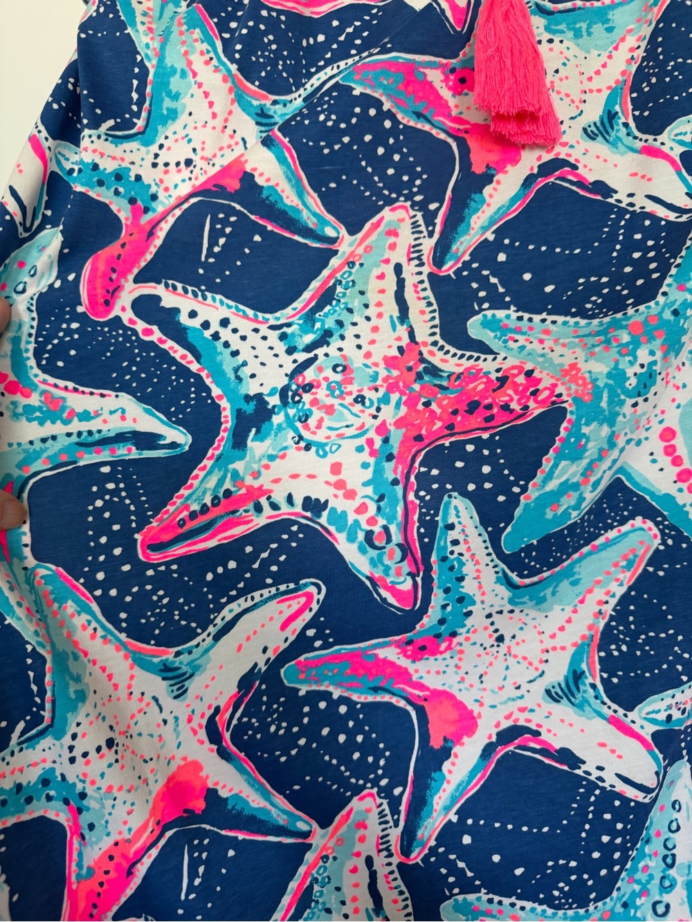 Lilly Pulitzer Margot swing dress size M indigo star struck starfish pink blue - Picture 9 of 14
